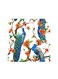 Peacock On A Tree Mdf Wall Art Multicolour 30x30cm
