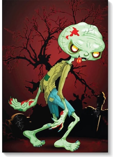 Zombie Printed Wall Art Multicolour 40x60cm