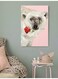 Romantic Polar Bear Wall Art Multicolour 40x60cm