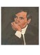 Arab Artist Abdel Halim Hafez Printed Wall Art Black/Brown/White 30x30cm