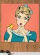 Woman Themed Wall Art Beige/Yellow/Blue 30x30cm