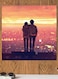 Friends Themed Wall Art Orange/Black/Yellow 30x30cm