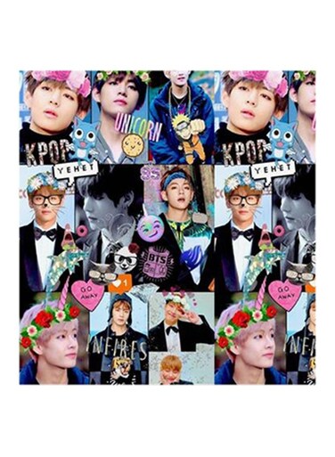 Bts Boy Band MDF Wall Art Multicolour 30x30centimeter