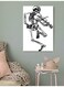 Skeleton Guitarist Wall Art White 40x60cm
