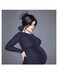Pregnant Woman Themed Wall Art Grey/Blue/Black 30x30cm
