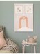 Hand Heart Wall Art Painting Pink/Brown 40x60cm