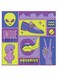 Aquarius Themed Wall Art Purple/Yellow/Pink 30x30cm