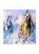 Abstract Horses MDF Wall Art Multicolour 30x30centimeter