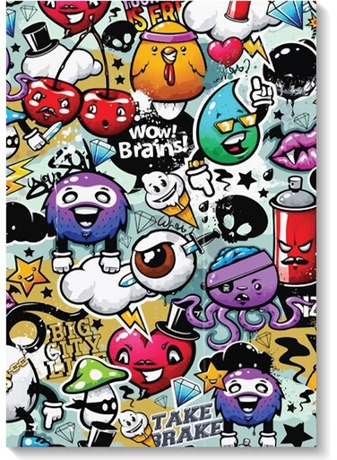 Graffiti Wall Art Multicolour 40x60cm