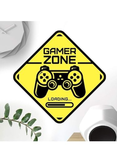 Gamer Zone door sign sticker wall art bedroom boys room gaming decor wallpaper decal stickers boy game vinyl decoration baby kid accessories bedroom kids decals video game loading removable controller 30X30CM