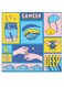 The Crab Themed Wall Art Blue/Yellow/Pink 30x30cm