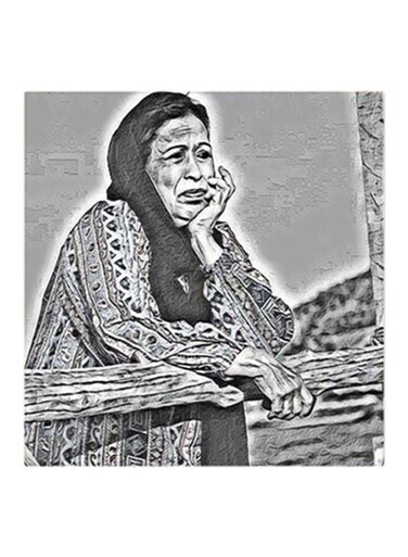 Hayat Al Fahad MDF Wall Art Painting Grey 30x30cm