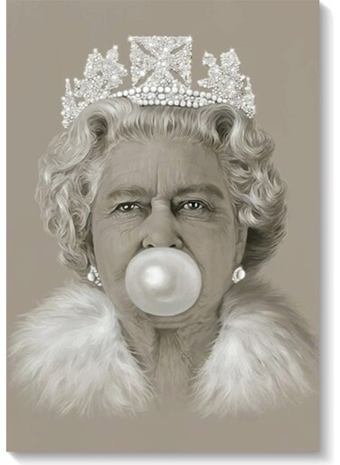 Queen Elizabeth Wall Art Multicolour 40x60cm