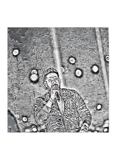 Mohamed Hamaki Wall Art Black/White 30x30cm
