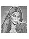 Haifa Wehbe MDF Wall Art Grey/Black