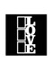 Love Printed MDF Wall Art Painting Black/White 30x30x5cm