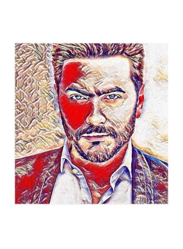 Tamer Hosny MDF Wall Art Multicolour 30x30centimeter