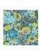Flowers MDF Wall Art Painting Sea Blue/Lemon 30x30centimeter