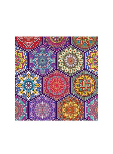 Islamic Motifs Mdf Wall Art Multicolour 30x30centimeter