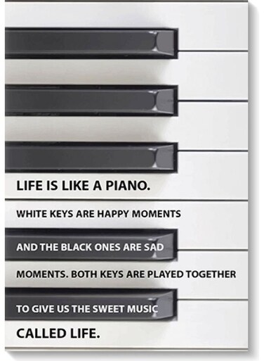 Piano Themed Wall Art Painting Multicolour 40x60cm