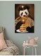 Panda Wall Art Multicolour 40x60cm