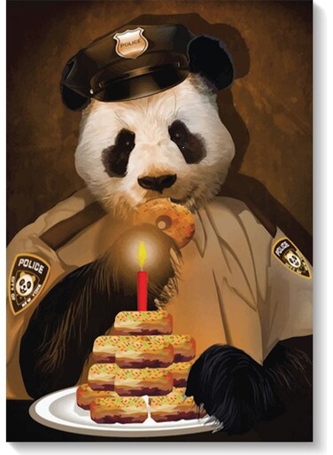 Panda Wall Art Multicolour 40x60cm