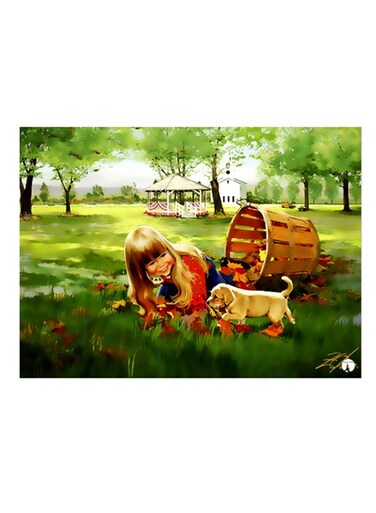 Printed Decorative Wall Art Plate Multicolour 20cm