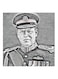 King Abdullah Of Jordan MDF Wall Art Grey/White/Black