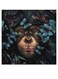 Monkey Themed Wall Art Black/Blue/Brown 30x30cm