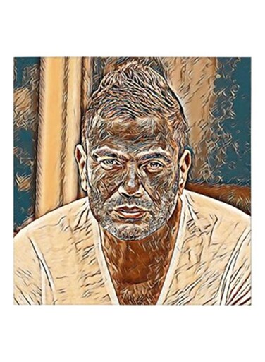 Amr Diab MDF Wall Art Multicolour 30x30centimeter