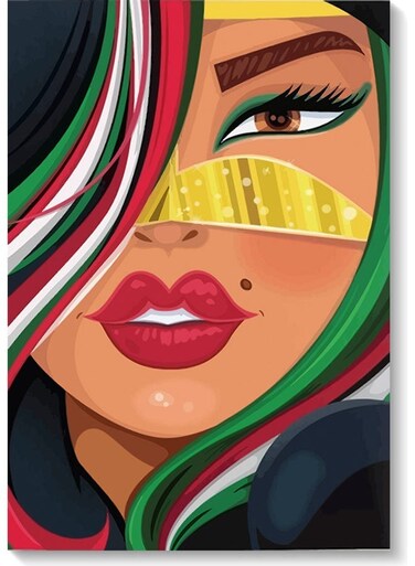 Arabian Woman Wall Art multicolour 40x60cm