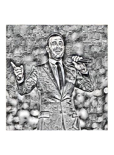 Kadim Al Sahir MDF Wall Art Black/White 30x30centimeter