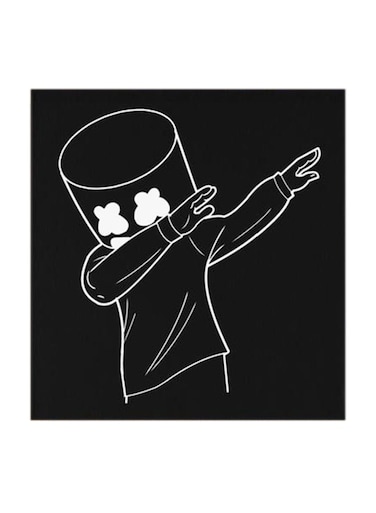 Marshmello MDF Wall Art Multicolour 30x30cm