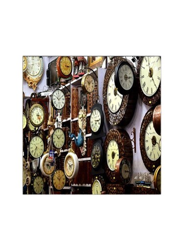 Watches MDF Wall Art Multicolour 30x30cm
