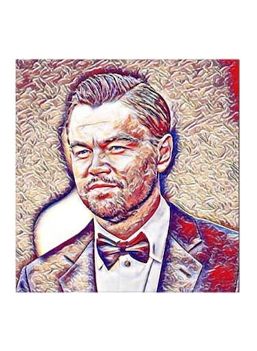 Leonardo Dicaprio MDF Wall Art Multicolour 30x30cm