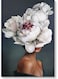Flower Girl Printed Wall Art Grey/Beige/White 40x60cm