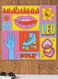 Leo Themed Wall Art Yellow/Pink/Blue 30x30cm