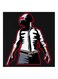 PUBG MDF Wall Art Black/White/Red 30x0.5x30cm
