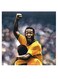 Pele Themed Decorative Wall Art Yellow/Black/Grey 30x30cm