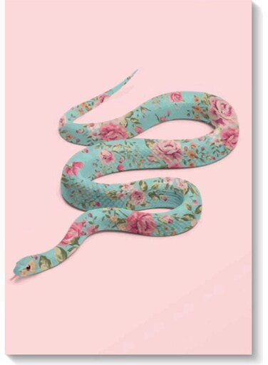 Snake Wall Art Multicolour 40x60cm
