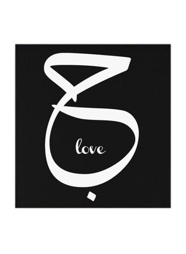 Love MDF Wall Art Multicolour 30x30cm
