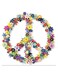Rasta Peace Logo Themed Wall Art White/Red/Yellow 30x30cm