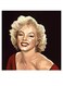 Marilyn Monroe Printed Wall Art Black/Beige/Red 30x30cm