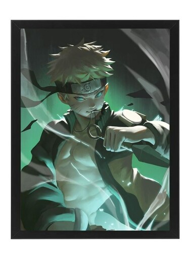 Wall Art Poster Frame Naruto Uzumaki 30X40 Cm