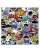 Grafitti Themed Wall Art Black/White/Red 30x30cm