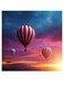 Balloons Themed Wall Art Pink/Blue/Gold 30x30cm