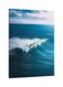 Sea Printed Framed Canvas Wall Art Blue/White 60x80centimeter