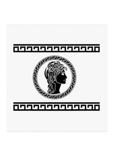 Modern MDF Wall Art Black/White 30 x 5 x 30cm
