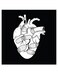 Heart Themed Wall Art White/Black 30x30cm