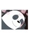 Panda Printed Decorative Wall Art Plate White/Grey/Pink 15x20cm